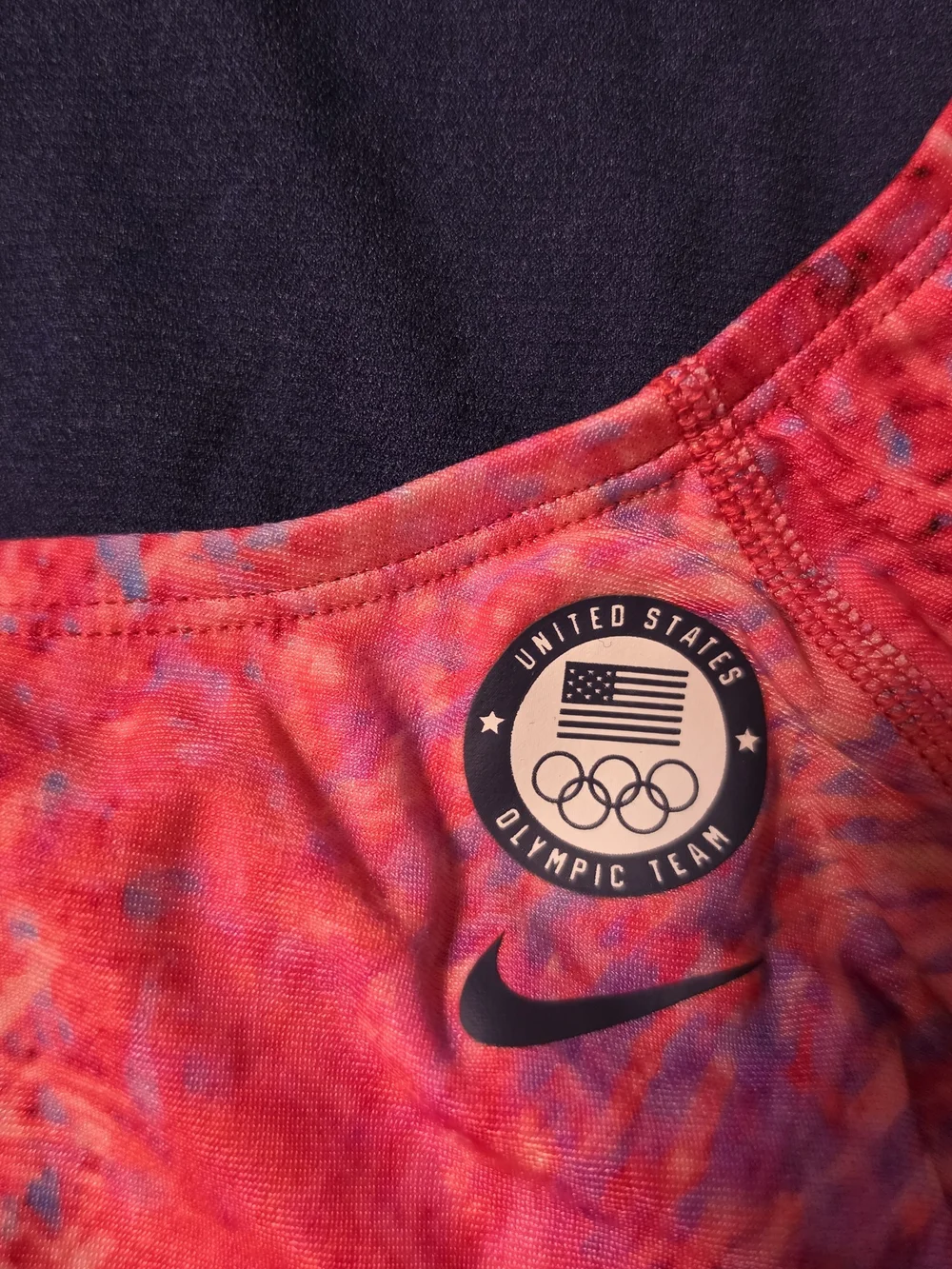 Nike Girls One-Piece Swimsuit - Red/Purple with USA Print (S3-02)